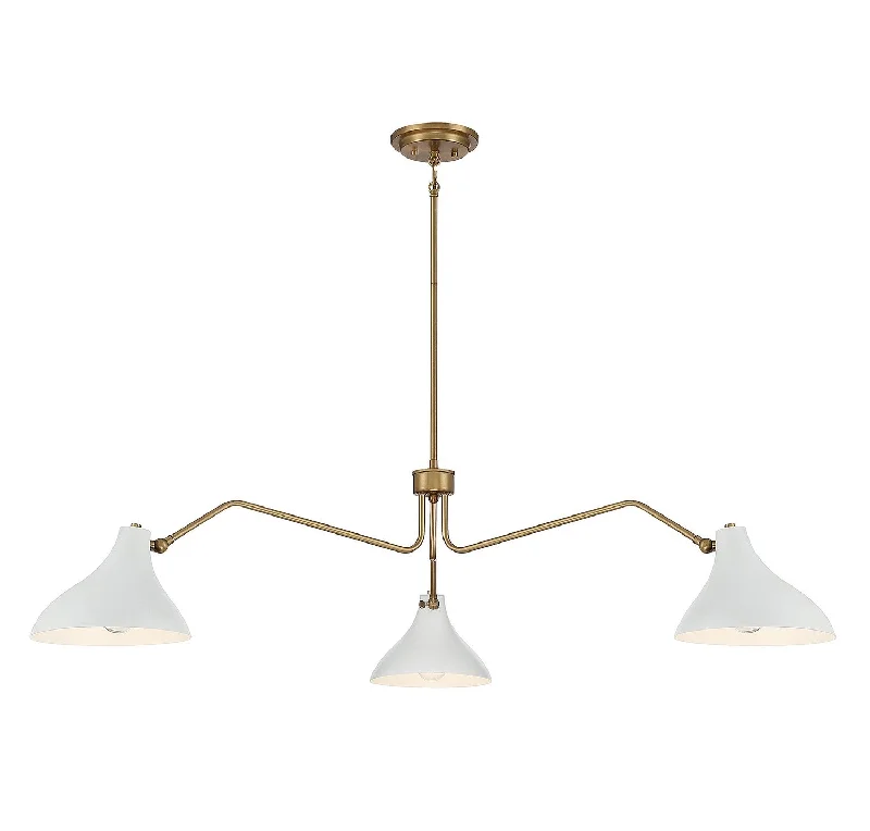 Chandeliers with Metal Frames in Bronze FinishThree Light Pendant