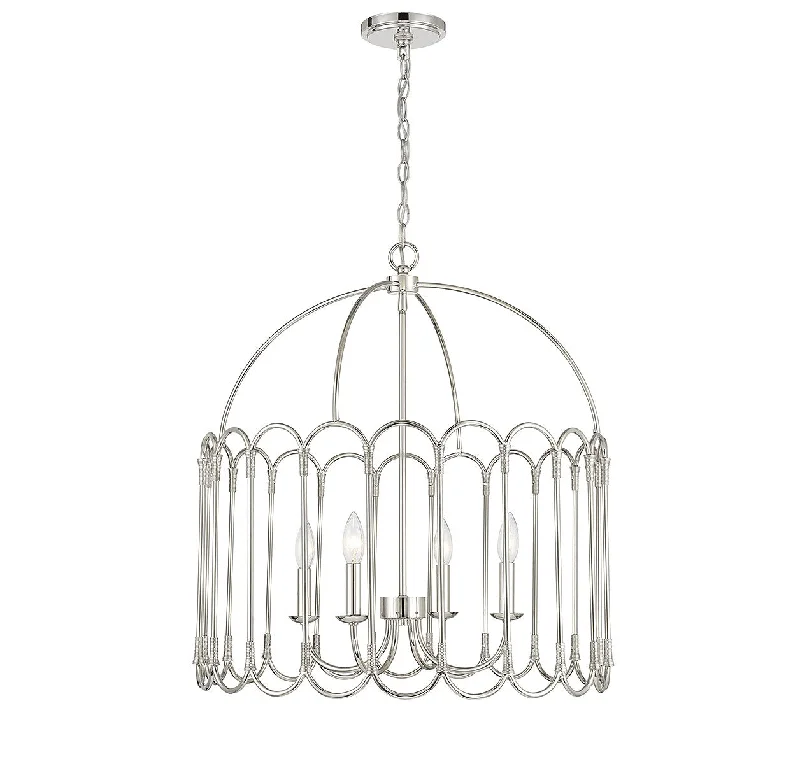 Art Deco Chandeliers for a Retro - Glam LookFour Light Pendant