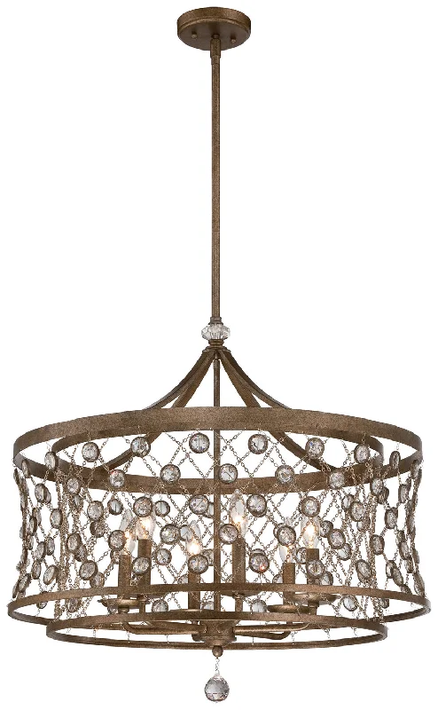 Chandeliers with Metal Frames in Copper FinishVel Caa Pendant