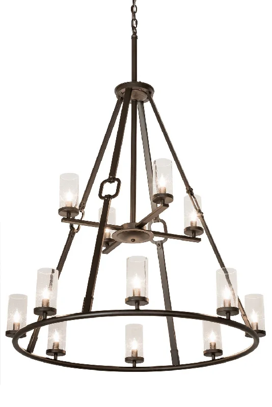 Chandeliers with Frosted Glass for a Softer Light Diffusion12 Light Pendant