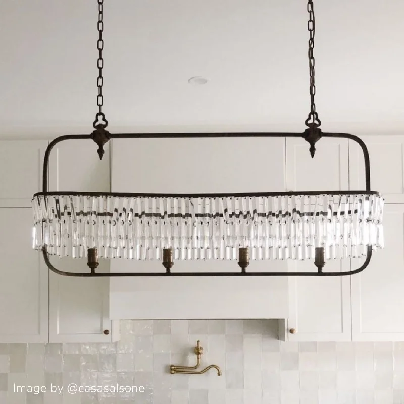 Oversized Chandeliers as a Statement Piece in Living RoomsModern Crystallised Long Chandelier