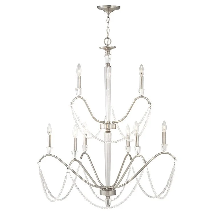 Rustic Wood Chandeliers for Country - Style HousesStratham Nine-Light Two-Tier Chandelier