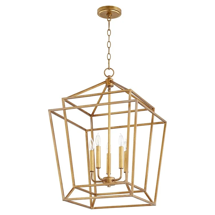 Chandeliers with Metal Frames in Bronze FinishMonument Five-Light Foyer Chandelier