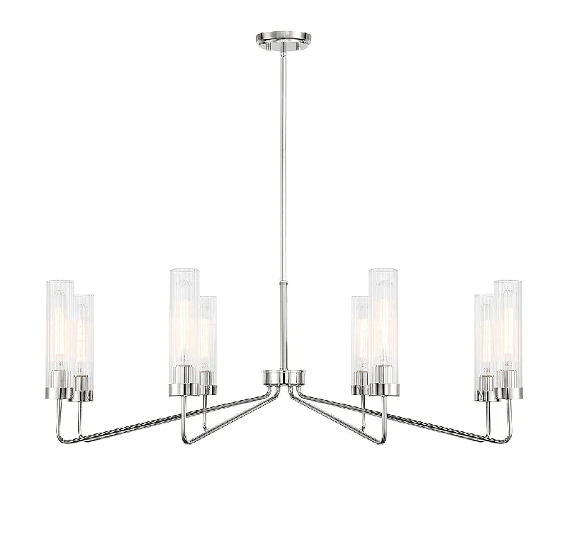 Chandeliers for High Ceilings to Fill Vertical SpaceBaker Eight Light Chandelier