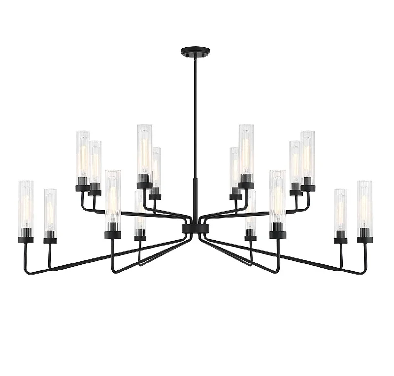 Chandeliers with Metal Frames in Silver FinishBaker 16 Light Chandelier