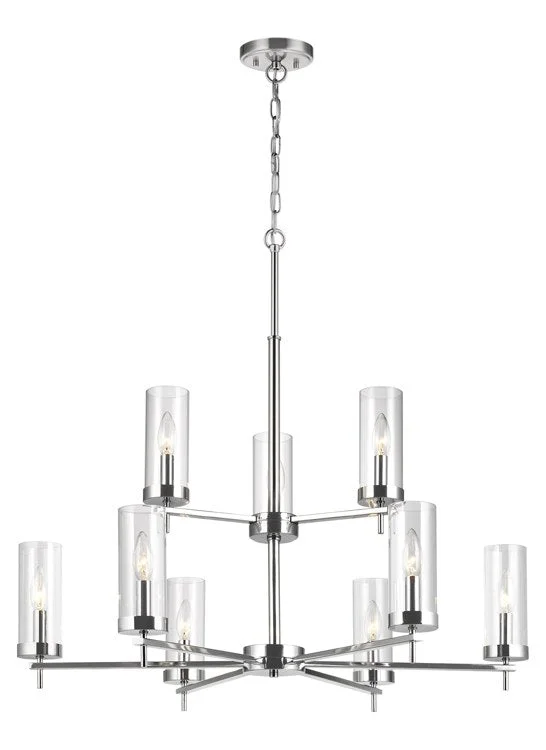 French Country Chandeliers with a Romantic AuraZire Nine-Light Two-Tier Chandelier