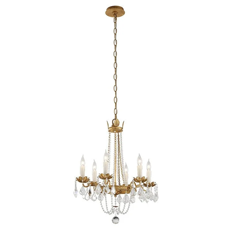 Chandeliers with Adjustable Height for Custom InstallationViola Six-Light Small Chandelier