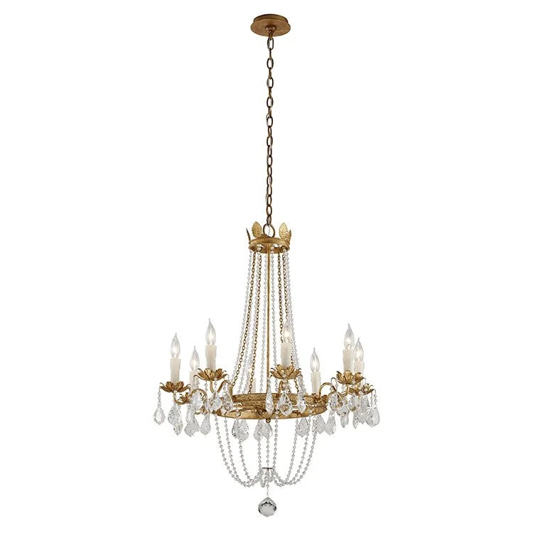 Rustic Wood Chandeliers for Country - Style HousesViola Eight-Light Medium Chandelier