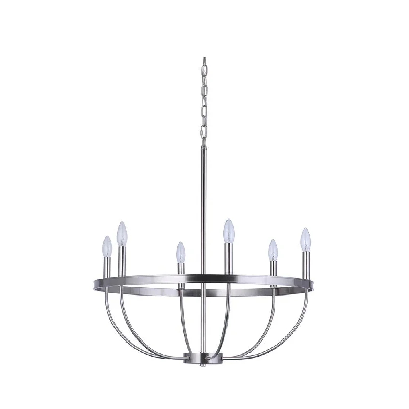 Chandeliers for Dining Rooms to Set the Mood for MealsUpland 6 Light Chandelier - Brushed Nickel