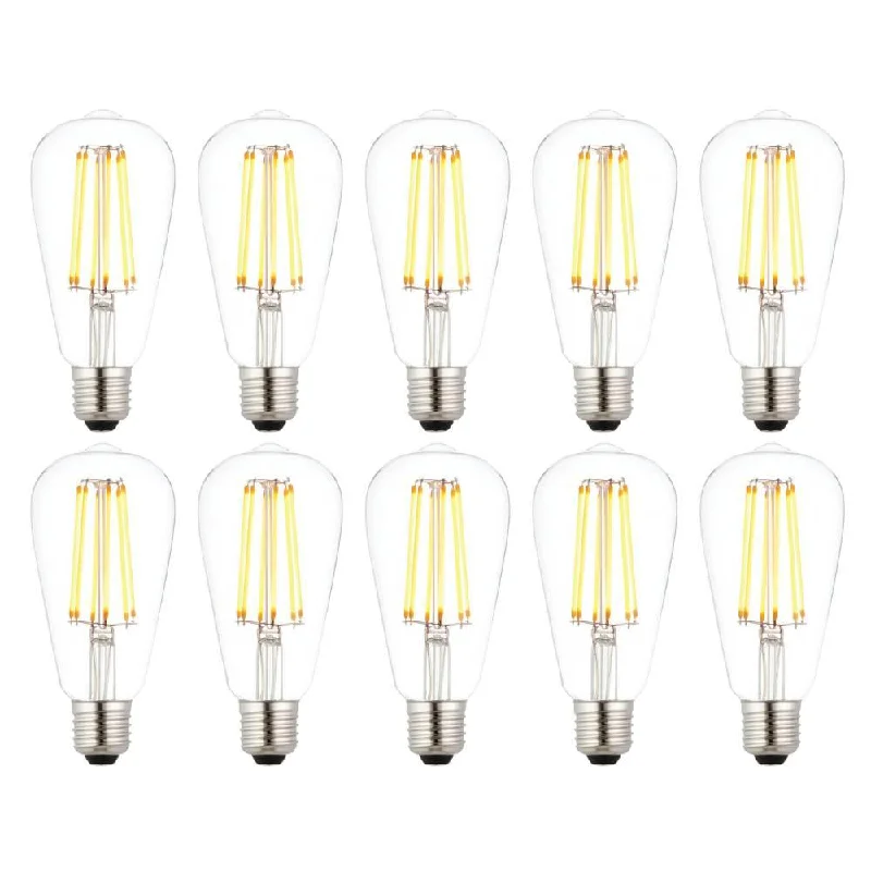 Dimmable Floor Lamp for Adjustable Lighting Ambiance10 X E27 LED 6w Filament Clear Pear Shaped Dimmable Light Bulb