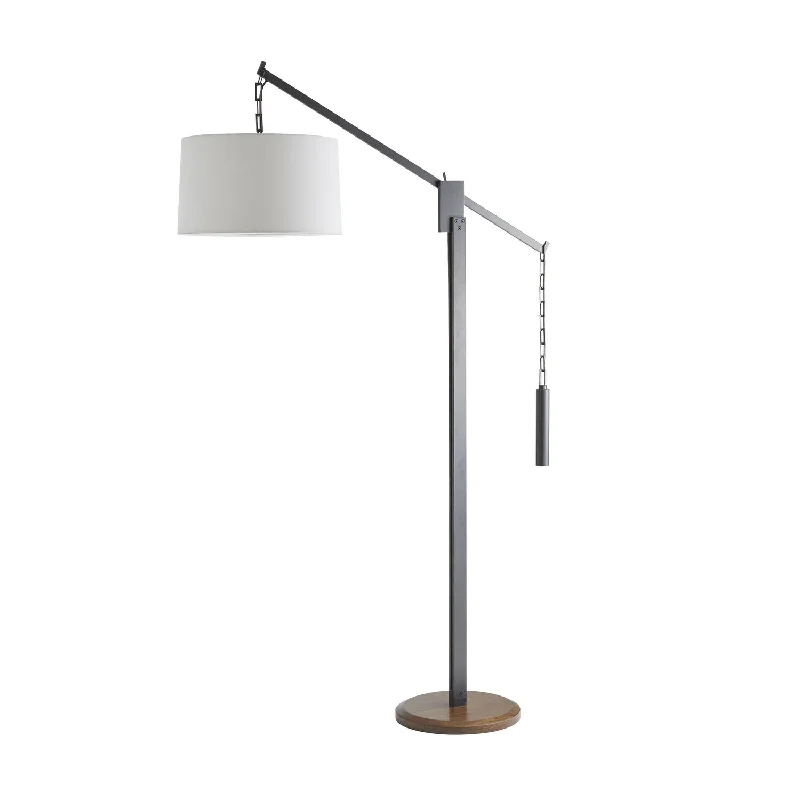 Wood Floor Lamp with Natural Grain for a Warm and Organic FeelCounterw Floor Lamp