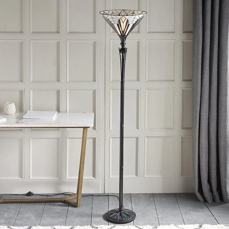 Adjustable Height Floor Lamp for Versatile Lighting NeedsInteriors 1900 Astoria Uplighter Tiffany Floor Lamp