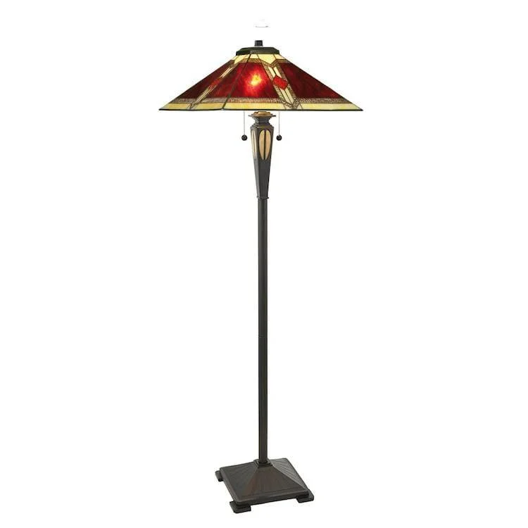 Metal Floor Lamp with a Matte Black Finish for a Sleek LookInteriors 1900 Aztec Tiffany Floor Lamp