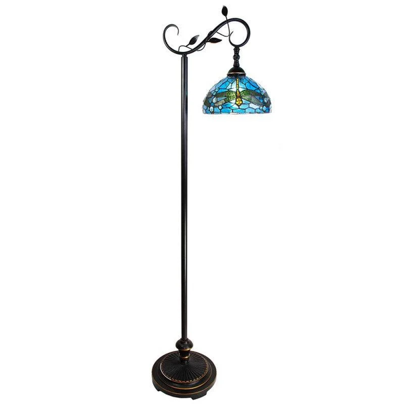 Victorian Style Floor Lamp for Traditional and Elegant InteriorsBlue Dragonfly Swan Neck Tiffany Floor Lamp - Tiffany Lighting Direct