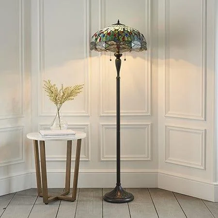 Smart Floor Lamp with Voice Control and Bluetooth ConnectivityInteriors 1900 Blue Dragonfly Tiffany Floor Lamp