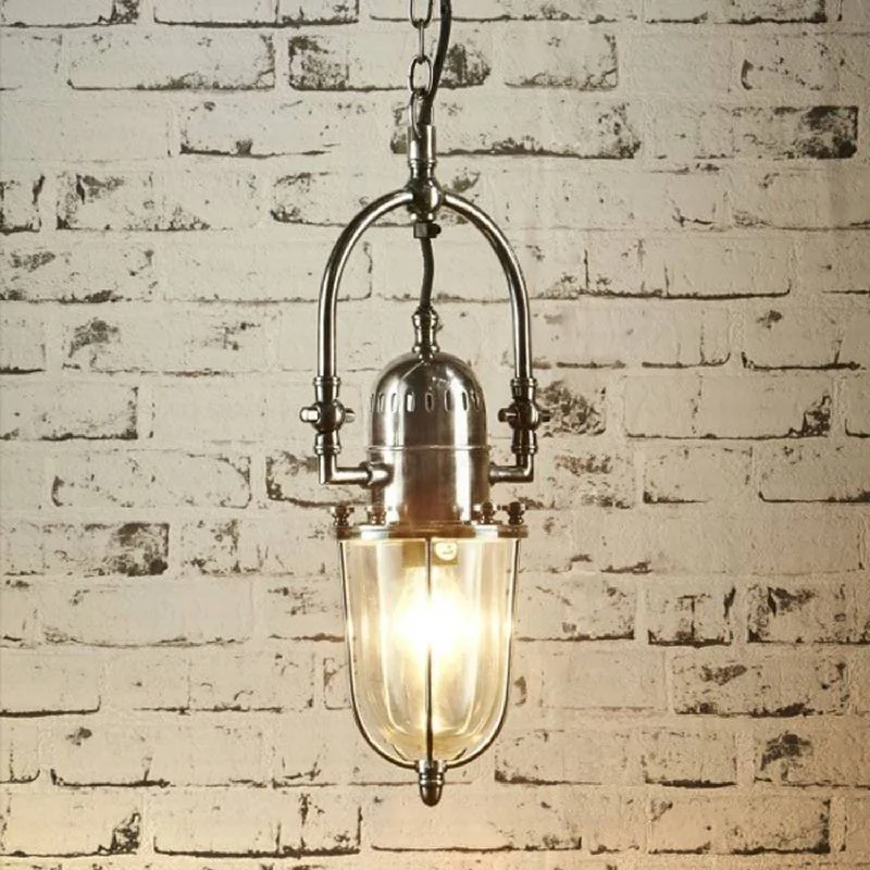 Shock - Resistant Industrial Lighting for Vibrating Machinery AreasBroadway Pendant Light 1x40w E27 in Antique Silver