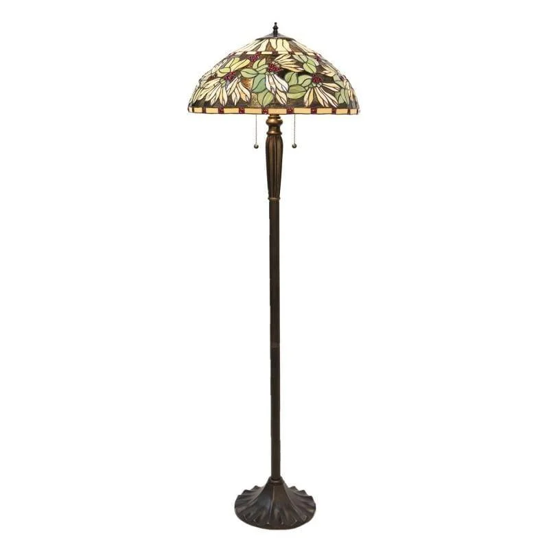 Fabric Floor Lamp with a Linen Shade for a Relaxed AestheticCastlegate Tiffany Floor Lamp - Tiffany Lighting Direct