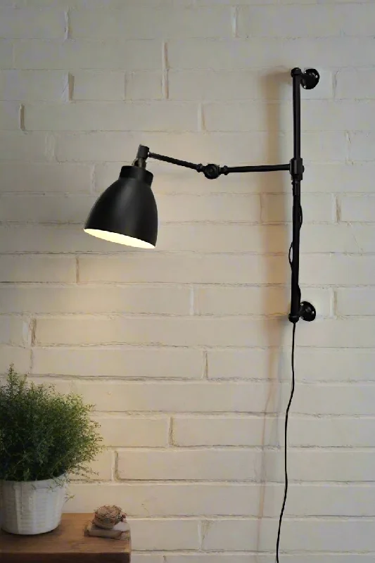 Industrial Pendant Lighting for Machine ShopsCellar Swing DIY Wall Light with Wall Plug