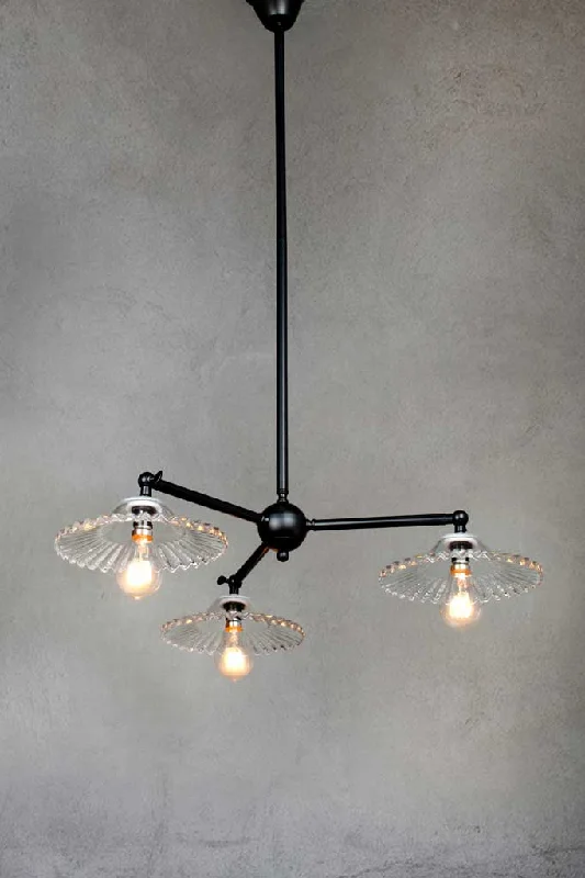 Industrial Lighting for Printing Press FacilitiesCharmont Glass Chandelier