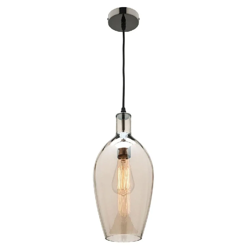 High - Bay LED Industrial Lighting for WarehousesCLEARANCE Classic Slimline Glass Pendant Light in Cognac