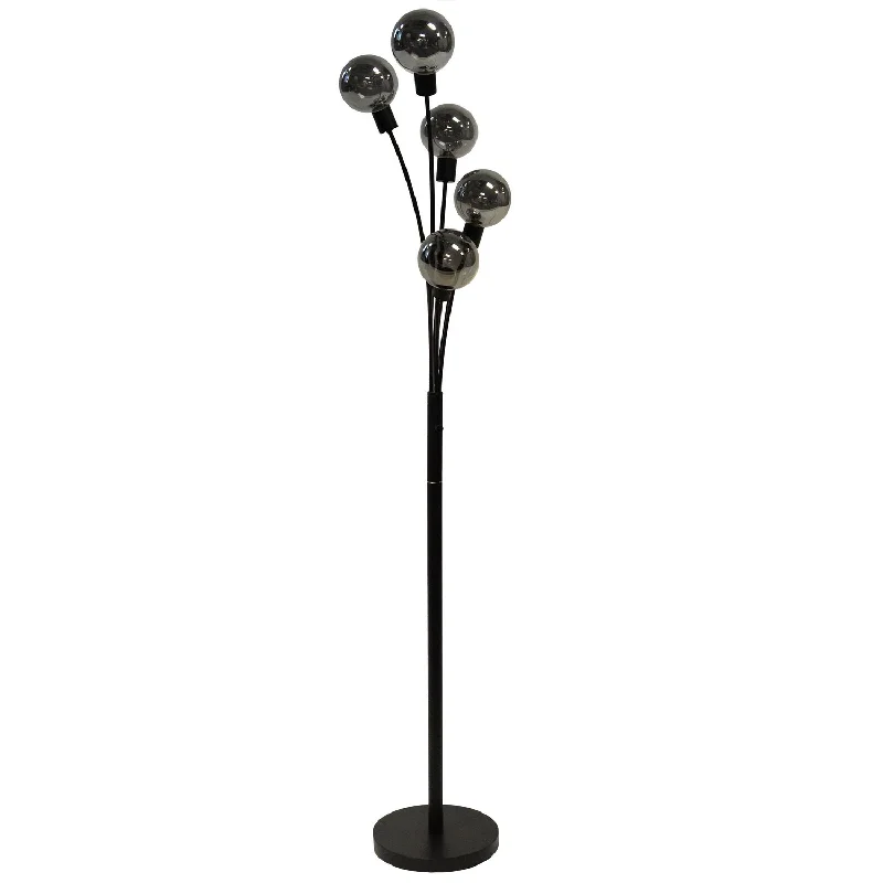 Industrial Style Floor Lamp with Exposed Bulbs for Loft ApartmentsFive Light Floor Lamp