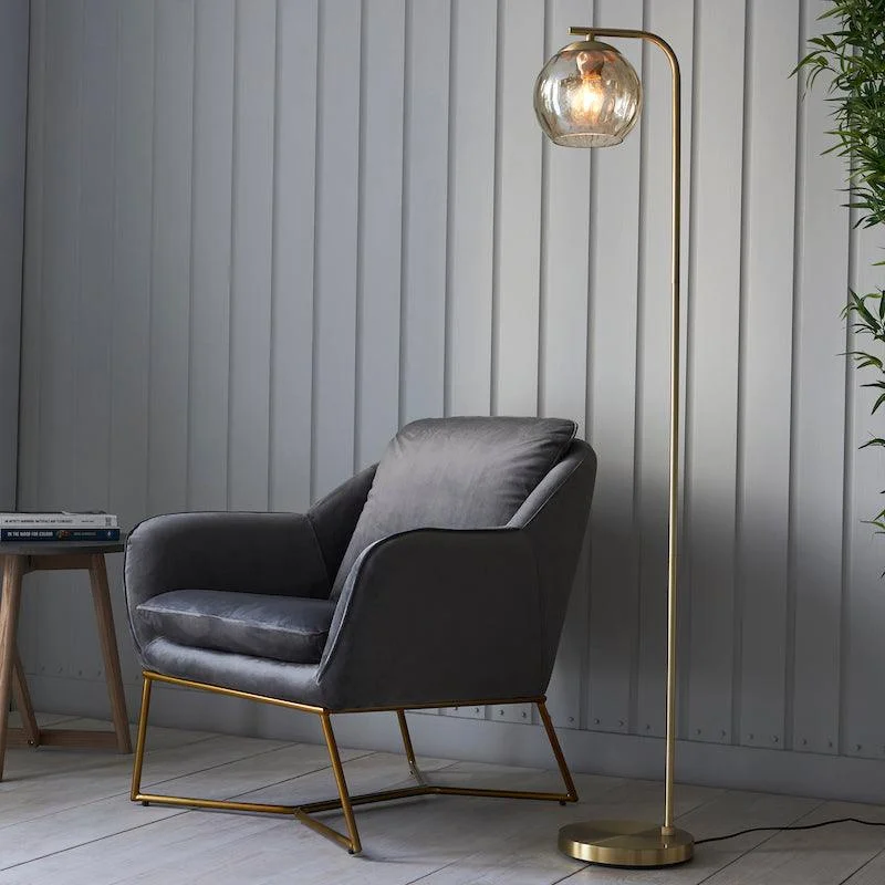 Marble Base Floor Lamp for a Touch of LuxuryDimple Modern Brass Floor Lamp