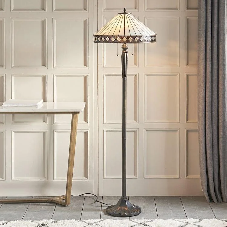 Bohemian Inspired Floor Lamp for Eclectic Home DecorInteriors 1900 Fargo Tiffany Floor Lamp