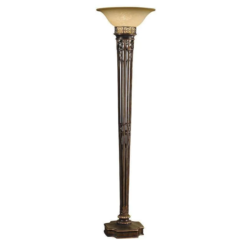 Dimmable Floor Lamp for Adjustable Lighting AmbianceOpera Firenze Gold Torchiere Light