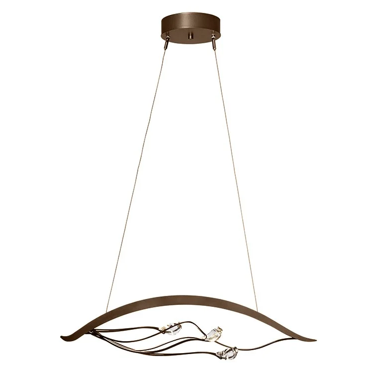 Tropical - Themed Ceiling Lights with Palm - Leaf Shapes and Rattan WrapsCourbe LED Pendant