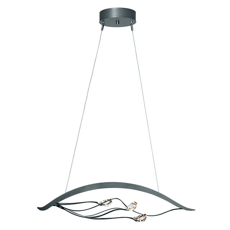 Art Deco Ceiling Lights with Geometric Patterns and Metallic FinishesCourbe LED Pendant