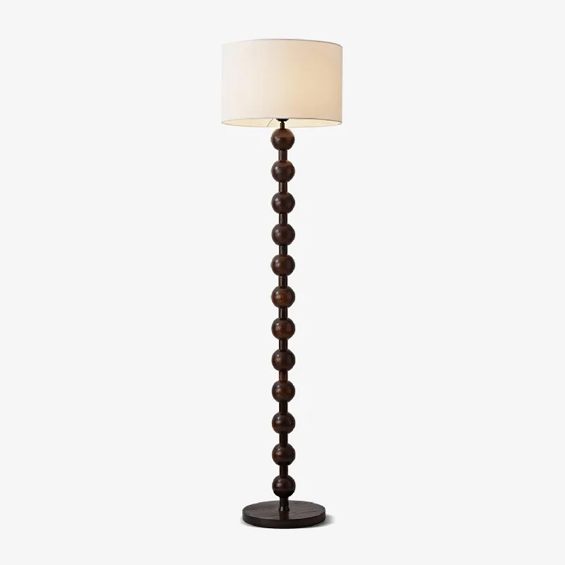 Wood Floor Lamp with Natural Grain for a Warm and Organic FeelHugo Barbell Floor Lamp