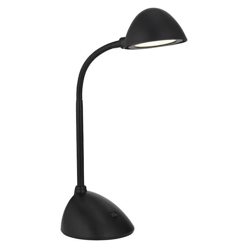 Rustic Farmhouse Style Floor Lamp for Cozy BedroomsOaks Lighting Kade Black LED Desk Lamp