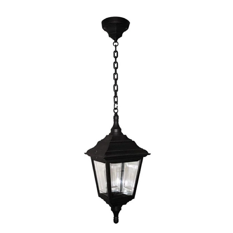 Industrial Lighting for Woodworking FactoriesKerry Chain Lantern E27 in Black Elstead Lighting - ELS.KERRY-CHAIN