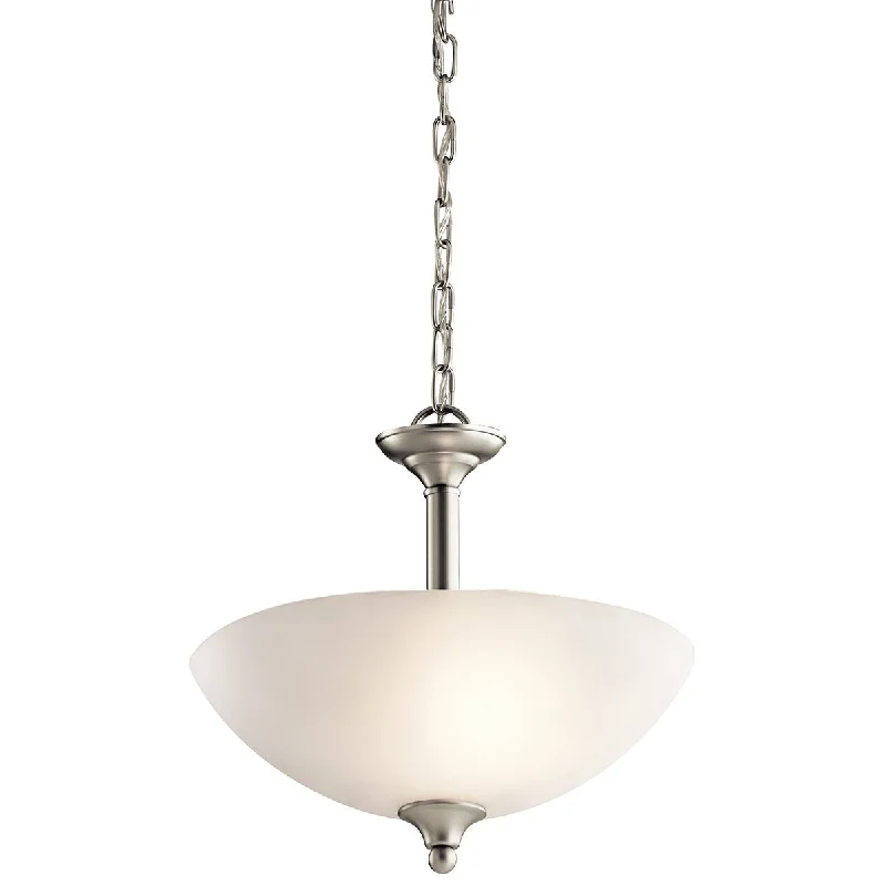 Art Deco Ceiling Lights with Geometric Patterns and Metallic FinishesJolie LED Pendant/Semi Flush