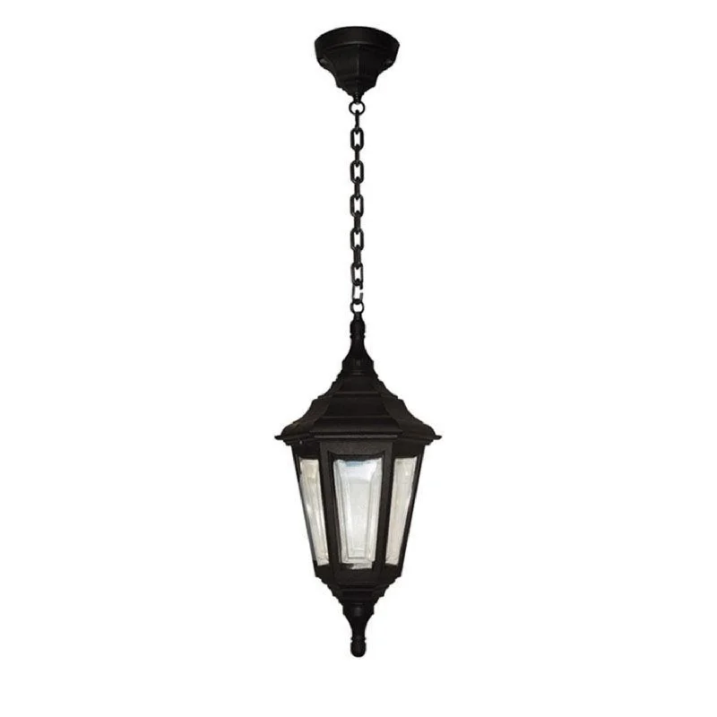 Industrial Lighting for Textile MillsKinsale Chain Lantern E27 in Black Elstead Lighting - ELS.KINSALE-CHAIN