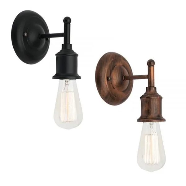 Industrial Ceiling - Mounted Lighting for Assembly PlantsLeona Up or Down Wall Light in Antique Bronze or Black