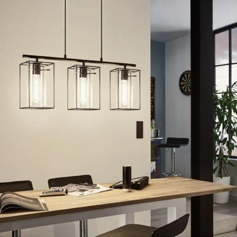 Corrosion - Resistant Industrial Lighting for Coastal FactoriesLoncino Cage Black Pendant Light ( or 3Lt)