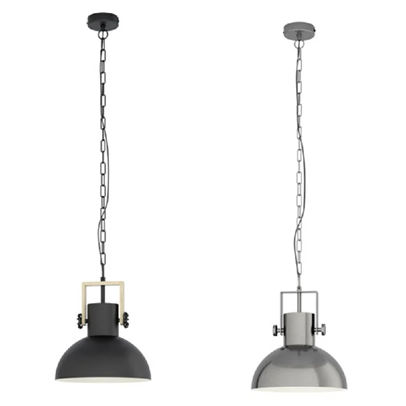 Industrial Lighting for Chemical PlantsLubenham Pendant Light in Black or Antique Nickel