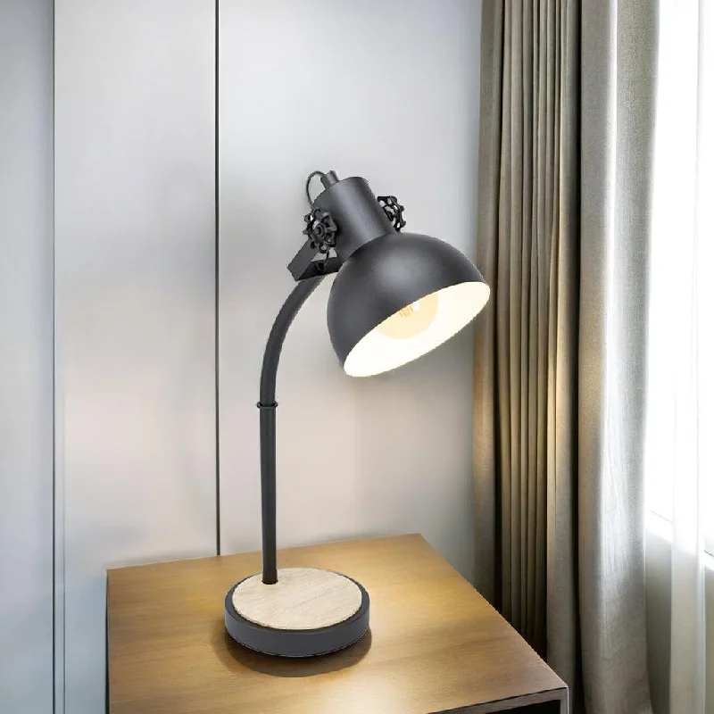 Industrial Area Lighting for Large Open SpacesLubenham Table Lamp in Black or Antique Nickel