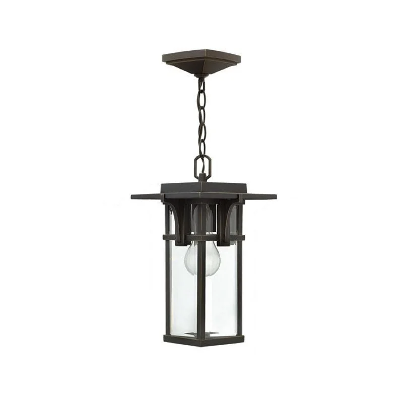 Industrial Emergency Lighting for Safety in FactoriesManhattan 1lLt Chain Lantern E27 in Oil Rubbed Bronze Elstead Lighting - ELS.HK-MANHATTAN8-S