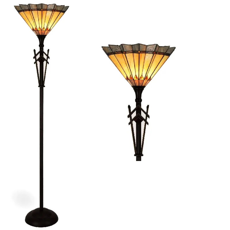 Industrial Style Floor Lamp with Exposed Bulbs for Loft ApartmentsMemphis Torchiere Tiffany Floor Lamp - Tiffany Lighting Direct