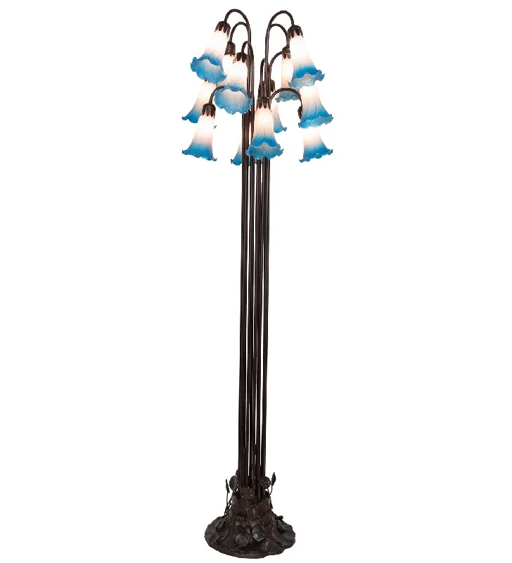 Dimmable Floor Lamp for Adjustable Lighting AmbiancePink/Blue 12 Light Floor Lamp