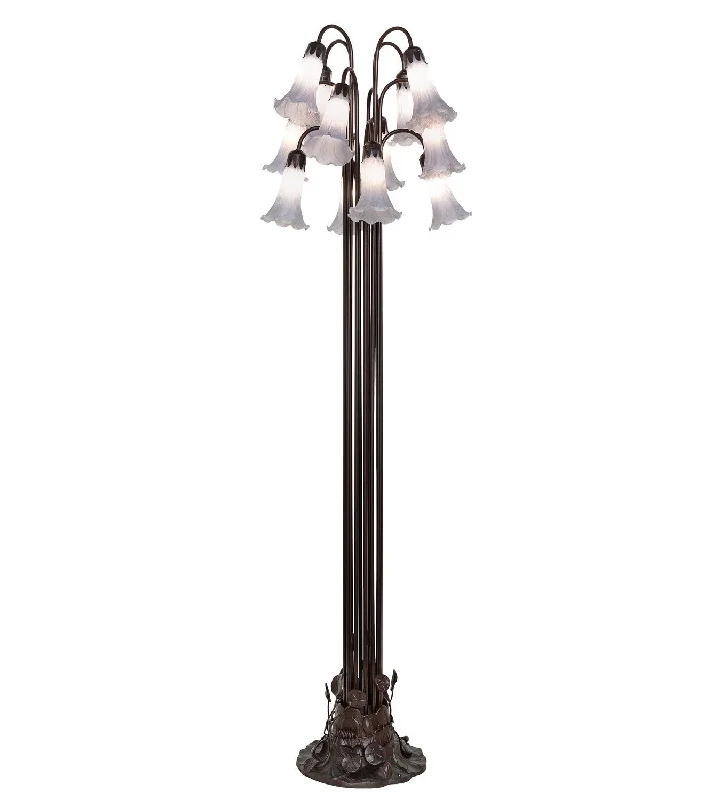 Rustic Farmhouse Style Floor Lamp for Cozy BedroomsGray 12 Light Floor Lamp