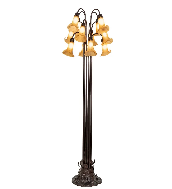 Industrial Style Floor Lamp with Exposed Bulbs for Loft ApartmentsAmber 12 Light Floor Lamp