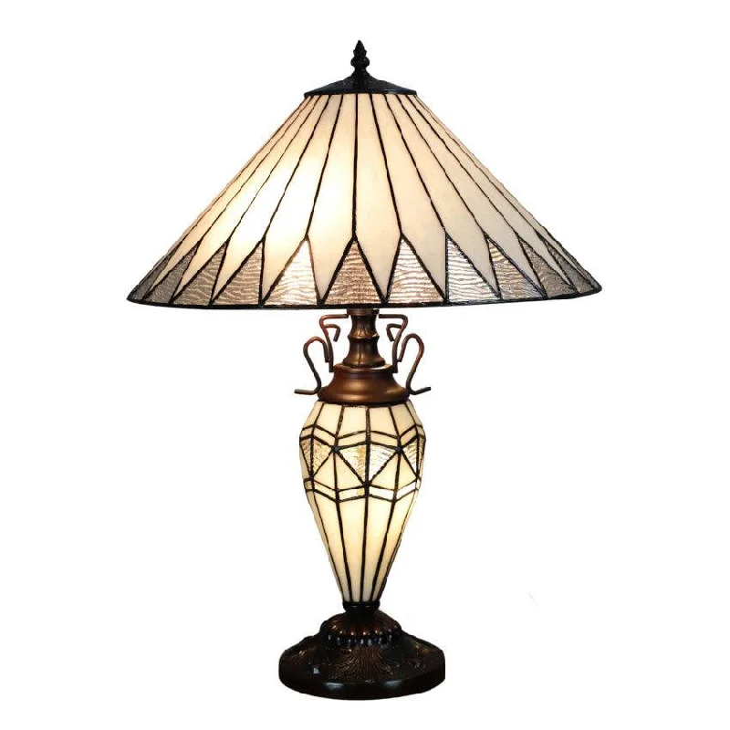 Wood Floor Lamp with Natural Grain for a Warm and Organic FeelMinster Fenton Double Tiffany Table Lamp