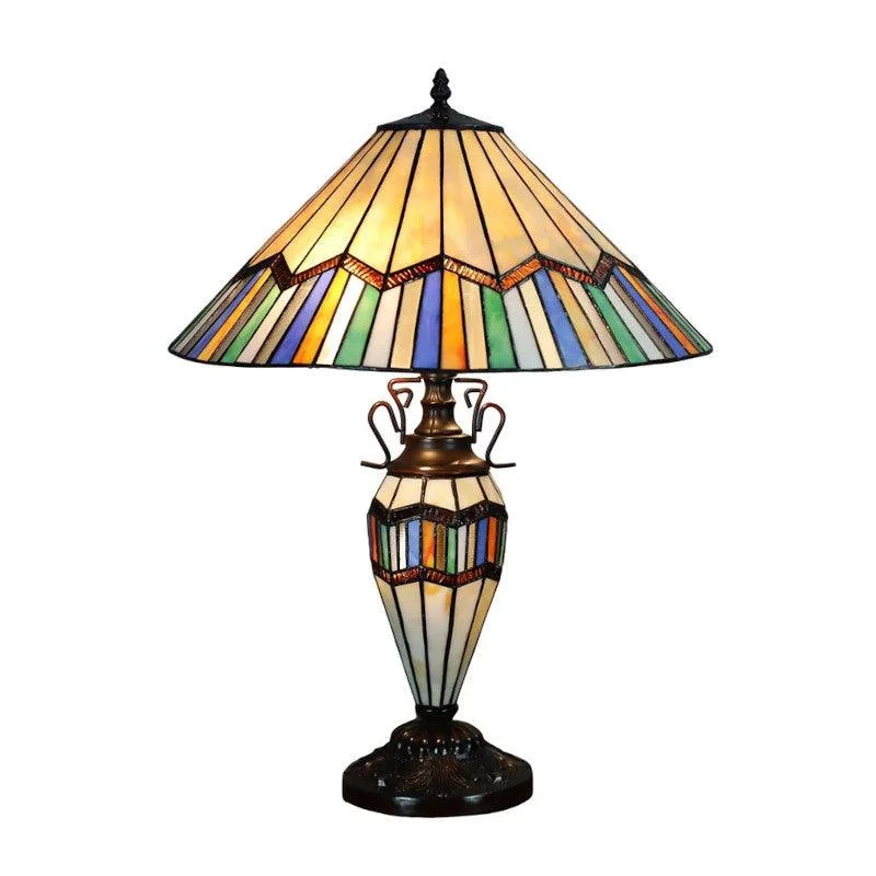 Bohemian Inspired Floor Lamp for Eclectic Home DecorMinster Oldbury Double Tiffany Table Lamp