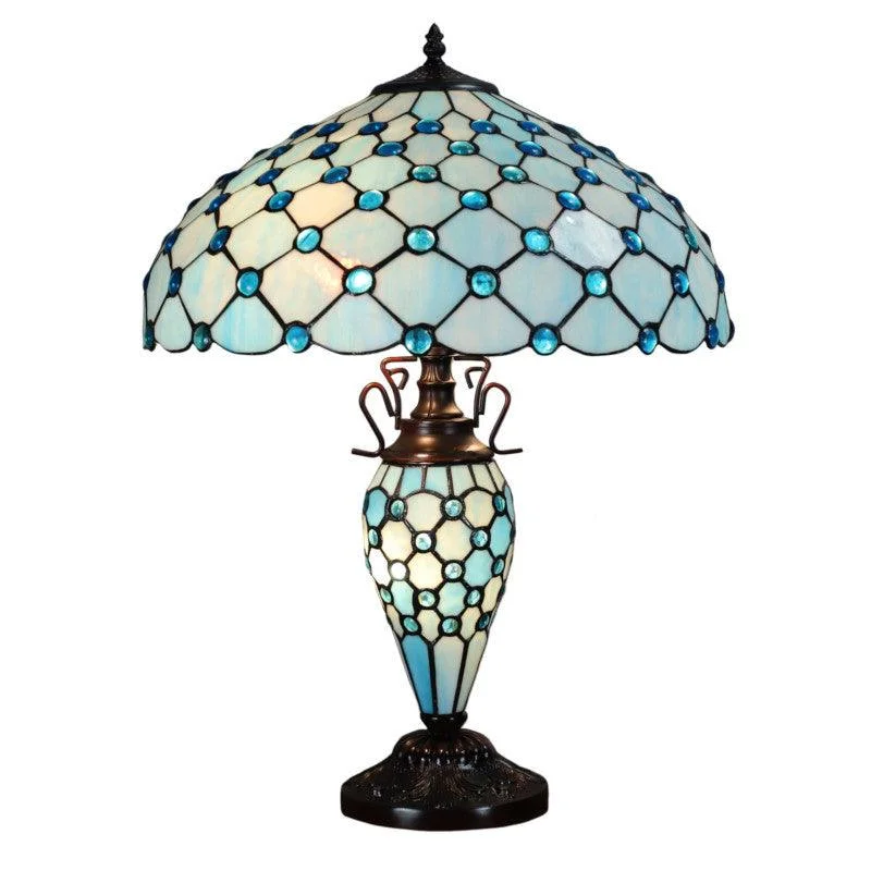 Fabric Floor Lamp with a Linen Shade for a Relaxed AestheticMinster Seaton Double Tiffany Table Lamp