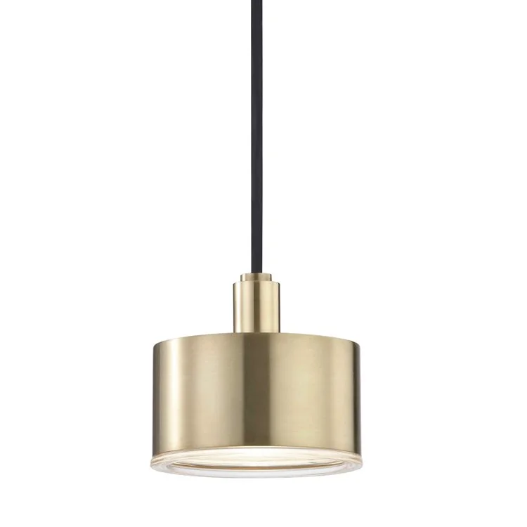 Industrial Style Ceiling Lights with Exposed Bulbs and Metal CagesNora Single-Light LED Pendant