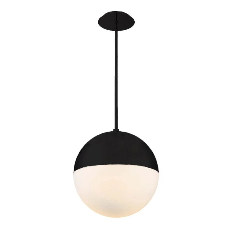 Mediterranean - Style Ceiling Lights with Terra - Cotta and Ceramic DetailsPunk Single-Light 14" Round LED Pendant 3500K