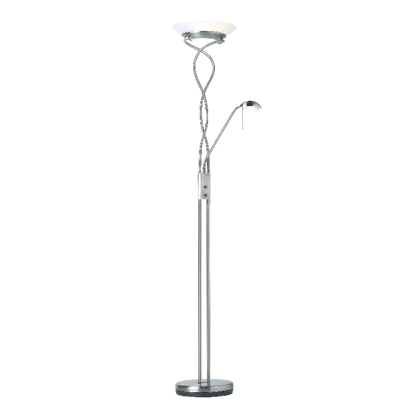 Wood Floor Lamp with Natural Grain for a Warm and Organic FeelMonaco Satin Chrome Mother & Child Floor Lamp